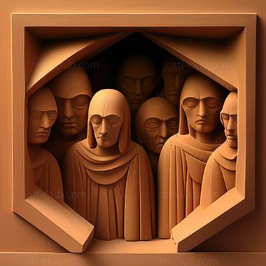 3D model George Tooker American artist (STL)